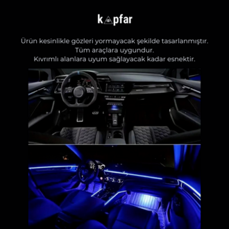 5 METRE Kapfar Araç İçi Torpido Ledi (MAVİ)