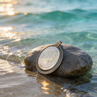 Gümüş Cameo kolye ucu
