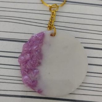 pembe taşlı epoksi anahtarlık 25 adet