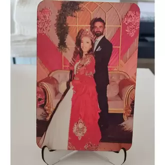 Ahşap Süblimasyon Fotoğraf Baskılı Ayaklı Masa Süsü 15x10cm
