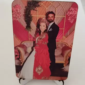 Ahşap Süblimasyon Fotoğraf Baskılı Ayaklı Masa Süsü 15x10cm