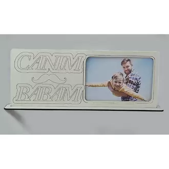 CANIM BABAM FOTOĞRAF ÇERÇEVESİ MDF KESİM 30X12CM(FOTO 14X9) BABALAR GÜNÜ