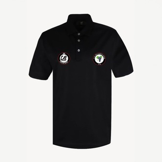 Çal Belediyespor Taraftar Logolu Siyah Polo Yaka T-Shirt