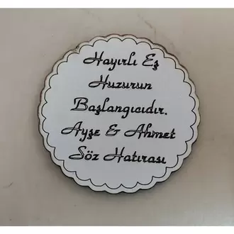 6 Cm Magnet Söz Nişan Nikah Düğün 25 Adet