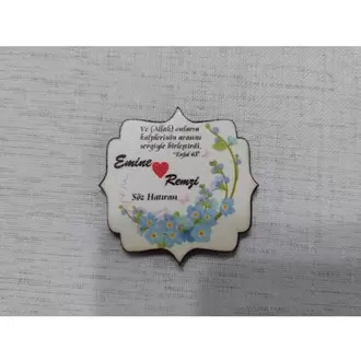6 Cm Damla Köşe Magnet Söz Nişan Nikah Düğün 25 Adet