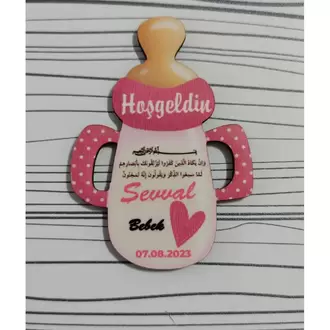 8 CM Biberon Hoşgeldin Magnet 25 Adet