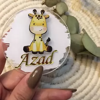 Magnet Zürafa Figürlü 10 adet 6 cm Beyaz