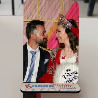 Kişiye Özel Fotoğraf Baskılı Ahşap Telefon Tutucu