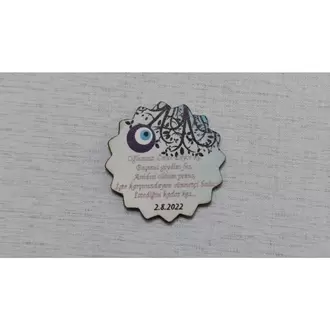 6 Cm Sünnet Düğünü Magnet 2 Söz Nişan Nikah Düğün 25 Adet