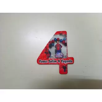 4 Yaş Ahşap Örümcek Dtf baskılı Mdf Magnet – Kişiye Özel Doğumı 6x7 Cm Foto 10 Adet