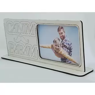 CANIM BABAM FOTOĞRAF ÇERÇEVESİ MDF KESİM 30X12CM(FOTO 14X9) BABALAR GÜNÜ