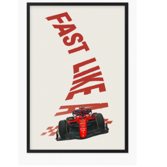 Hız ve Tasarım Bir Arada – F1 Minimal Poster