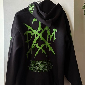 Devourment- TXDM - Hoodie (yeşil)  (Ön + arka  + Kol baskı) (Kafa baskı opsiyonel)