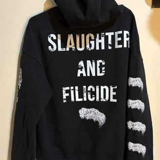 Sanguisugabogg - Slaughter and Filicide - Hoodie (Ön + arka + Kol baskı) (Arka baskı opsiyonel)