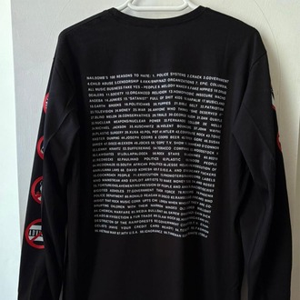 Nailbomb - 100 Reasons to Hate - Uzun Kollu Tshirt (Arka baskı opsiyonel)