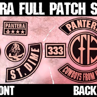 Pantera - Full Patch Set - (Dimebag Darrell, Vinnie) (10 parça) (Groove Metal)