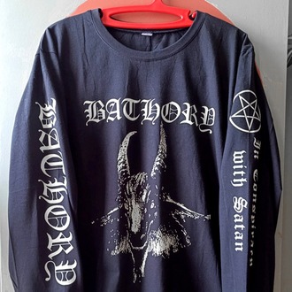 Bathory - Bathory  - Uzun Kollu - Tshirt (Arka baskı opsiyonel) (Black Metal)