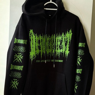 Devourment- TXDM - Hoodie (yeşil)  (Ön + arka  + Kol baskı) (Kafa baskı opsiyonel)