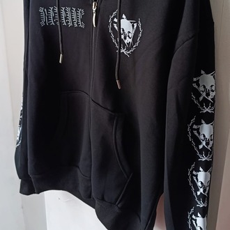 Revenge - No Remorse - Fermuarlı Hoodie (Ön + arka + Kol baskı)