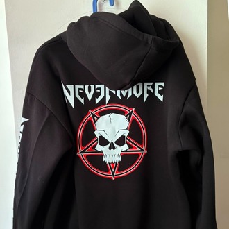 Nevermore - Hoodie -  Ön + Kol baskı - (Arka baskı opsiyonel) ( Groove, Progressive Metal)