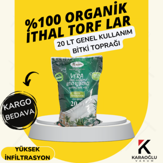 VERA %100 ORGANİK İTHAL GENEL BİTKİ TORF' U (20 LİTRE)