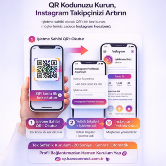 Instagram Takip QR Stant 9cm x 14cm 