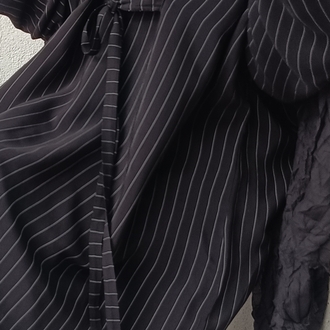 çizgili Siyah abaya 