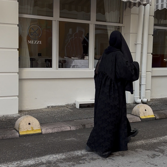 Broken abaya siyah