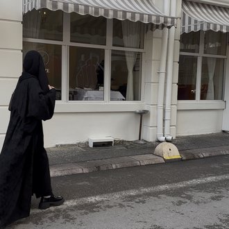 Broken abaya siyah