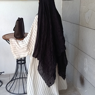 modal çizgili abaya 