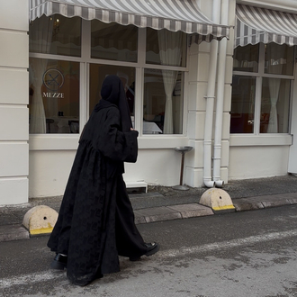 Broken abaya siyah