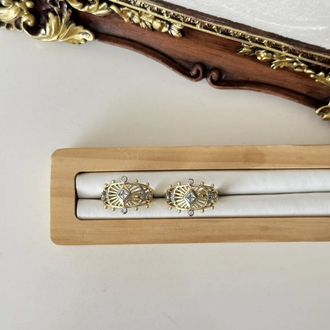 Gold Taş Detaylı Etnik Yüzük