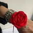 GÜL CHOKER KOLYE - KIRMIZI