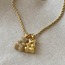 BEAR KOLYE - ÇELİK - ZİRKON TAŞ - GOLD