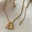 BEAR KOLYE - ÇELİK - ZİRKON TAŞ - GOLD