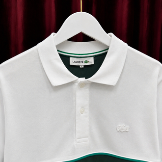 Lacoste Premium Polo Yaka Yeşil Beyaz