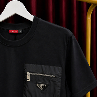 Prada Fermuar Cepli Premium Tshirt Siyah