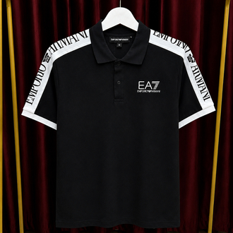 Emporio Armani Şerit Detaylı Polo Yaka
