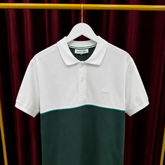 Lacoste Premium Polo Yaka Yeşil Beyaz