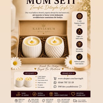 Karvia Kokulu Beton Mum Set Baklava