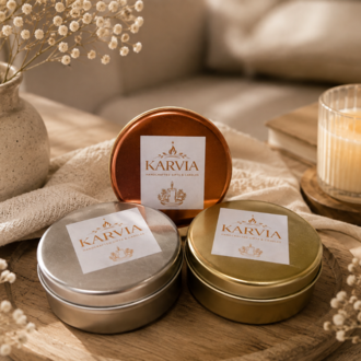 Karvia Premium Mum Seti | Metal Kutu IŞIK SETİ | Kokulu Hediye Kutusu