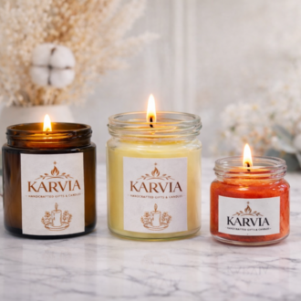 Karvia Premium Mum Seti | EV IŞIĞI SETİ | Kokulu Hediye Kutusu