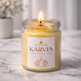 Karvia Dekoratif Mum – LUXE 210 cc | Cam Kavanoz | Koku ve Renk Seçenekli Mum