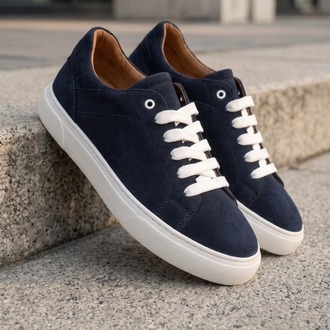 Lacivert Süet Görünümlü Sneaker