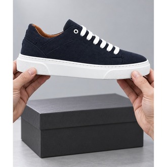 Lacivert Süet Görünümlü Sneaker