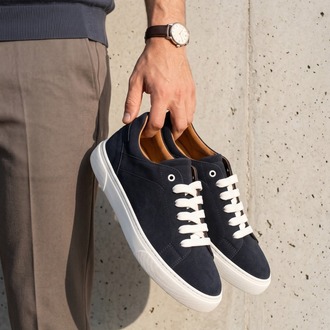 Lacivert Süet Görünümlü Sneaker