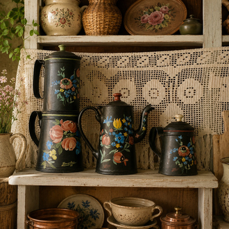 Vintage 3’lü Pot Set 