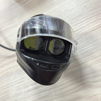 SİYAH KASK MOTORSİKLET LED LAMBA
