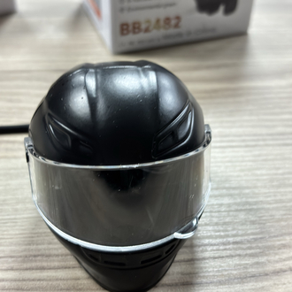 SİYAH KASK MOTORSİKLET LED LAMBA