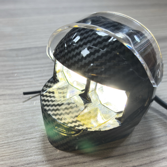 KARBON KASK MOTORSİKLET LED LAMBA